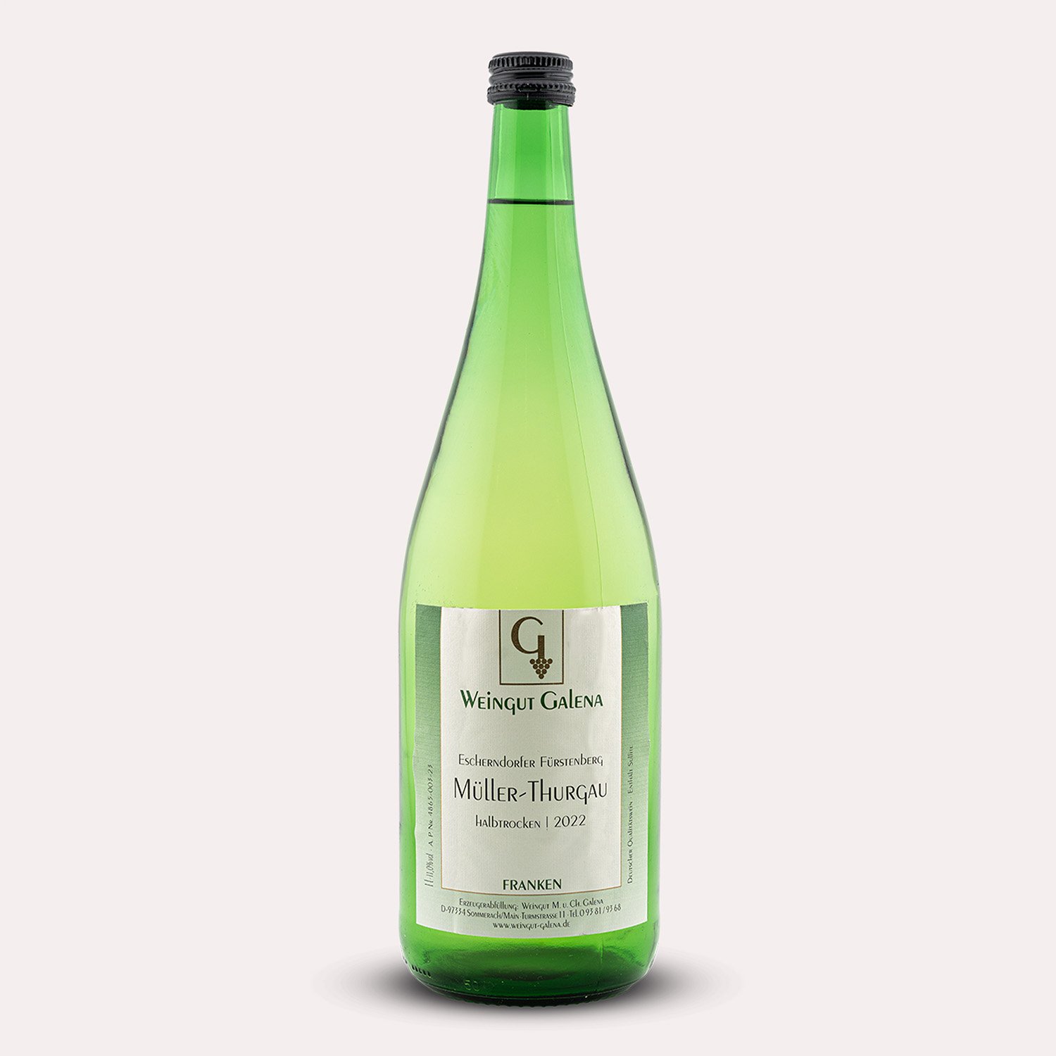 Flasche Müller-Thurgau halbtrocken von Weingut Galena - Weißwein